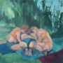 Paula Schmidt, 'Apfel und Stamm, 2022, Öl auf Leinwand.