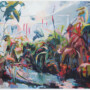 Nadja Schwarzenegger, 'Swooshing, 2021, Acryl auf Leinwand